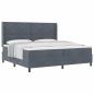 Preview: Boxspringbett mit Matratze Dunkelgrau 200x200 cm Samt