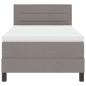 Preview: LED Boxspringbett mit Matratze Taupe 80x200 cm Stoff