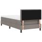 Preview: LED Boxspringbett mit Matratze Taupe 80x200 cm Stoff