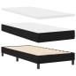 Preview: LED Boxspringbett mit Matratze Schwarz 90x200 cm Stoff