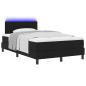 Preview: LED Boxspringbett mit Matratze Schwarz 120x200 cm Stoff