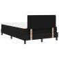 Preview: LED Boxspringbett mit Matratze Schwarz 120x200 cm Stoff