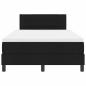 Preview: LED Boxspringbett mit Matratze Schwarz 120x200 cm Stoff
