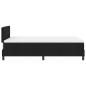 Preview: LED Boxspringbett mit Matratze Schwarz 120x200 cm Stoff
