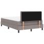 Preview: LED Boxspringbett mit Matratze Taupe 120x200 cm Stoff