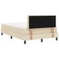Preview: LED Boxspringbett mit Matratze Creme 120x200 cm Stoff