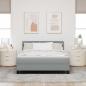 Preview: Boxspringbett mit Kissen Hellgrau 140 x 200 cm Stoff