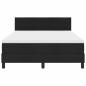 Preview: LED Boxspringbett mit Matratze Schwarz 140x200 cm Stoff