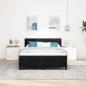 Preview: LED Boxspringbett mit Matratze Schwarz 140x200 cm Stoff