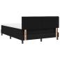 Preview: LED Boxspringbett mit Matratze Schwarz 140x200 cm Stoff