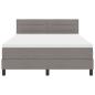 Preview: LED Boxspringbett mit Matratze Taupe 160x200 cm Stoff