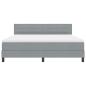 Preview: LED Boxspringbett mit Matratze Hellgrau 180x200 cm Stoff