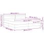 Preview: LED Boxspringbett mit Matratze Dunkelbraun 200x200 cm Stoff