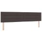 Preview: LED Boxspringbett mit Matratze Dunkelbraun 200x200 cm Stoff