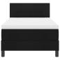 Preview: LED Boxspringbett mit Matratze Schwarz 90x190 cm Stoff