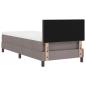 Preview: LED Boxspringbett mit Matratze Taupe 90x200 cm Stoff