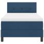 Preview: ARDEBO.de - LED Boxspringbett mit Matratze Blau 90x200 cm Stoff