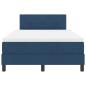 Preview: LED Boxspringbett mit Matratze Blau 120x200 cm Stoff