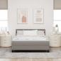 Preview: Boxspringbett mit Kissen mit Kopfteil Taupe 140 x 200 cm Stoff