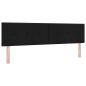 Preview: LED Boxspringbett mit Matratze Schwarz 180x200 cm Stoff
