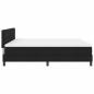 Preview: LED Boxspringbett mit Matratze Schwarz 180x200 cm Stoff