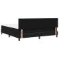 Preview: LED Boxspringbett mit Matratze Schwarz 180x200 cm Stoff