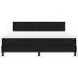 Preview: LED Boxspringbett mit Matratze Schwarz 180x200 cm Stoff