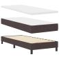 Preview: LED Boxspringbett mit Matratze Dunkelbraun 80x200 cm Stoff