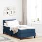 Preview: ARDEBO.de - LED Boxspringbett mit Matratze Blau 80x200 cm Stoff