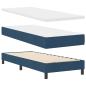 Preview: LED Boxspringbett mit Matratze Blau 80x200 cm Stoff