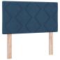 Preview: LED Boxspringbett mit Matratze Blau 80x200 cm Stoff