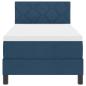 Preview: LED Boxspringbett mit Matratze Blau 80x200 cm Stoff