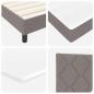 Preview: LED Boxspringbett mit Matratze Taupe 90x200 cm Stoff