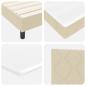 Preview: LED Boxspringbett mit Matratze Creme 90x200 cm Stoff