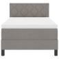 Preview: LED Boxspringbett mit Matratze Taupe 100x200 cm Stoff