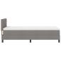 Preview: LED Boxspringbett mit Matratze Taupe 100x200 cm Stoff