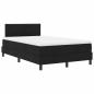 Preview: LED Boxspringbett mit Matratze Schwarz 120x190 cm Stoff