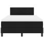 Preview: LED Boxspringbett mit Matratze Schwarz 120x190 cm Stoff