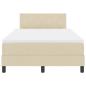 Preview: LED Boxspringbett mit Matratze Creme 120x200 cm Stoff