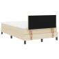 Preview: LED Boxspringbett mit Matratze Creme 120x200 cm Stoff