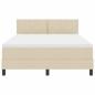 Preview: LED Boxspringbett mit Matratze Creme 160x200 cm Stoff