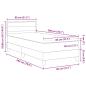 Preview: Boxspringbett mit Matratze & LED Hellgrau 80x200 cm Stoff