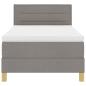 Preview: Boxspringbett mit Matratze & LED Taupe 80x200 cm Stoff