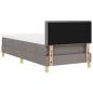 Preview: Boxspringbett mit Matratze & LED Taupe 80x200 cm Stoff
