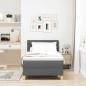 Preview: Boxspringbett mit Matratze & LED Dunkelgrau 90x190 cm Stoff