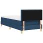 Preview: LED Boxspringbett mit Matratze Blau 90x190 cm Stoff
