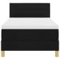 Preview: LED Boxspringbett mit Matratze Schwarz 90x200 cm Stoff