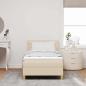 Preview: LED Boxspringbett mit Matratze Creme 90x200 cm Stoff