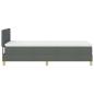 Preview: LED Boxspringbett mit Matratze Dunkelgrau 100x200 cm Stoff