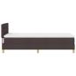 Preview: LED Boxspringbett mit Matratze Dunkelbraun 100x200 cm Stoff